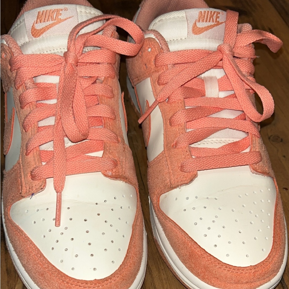 Women's Peach and White Sneakers